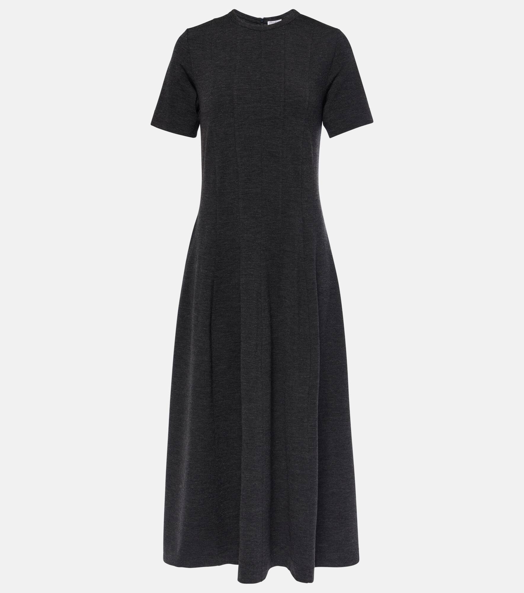 Wool and cashmere midi dress - 1