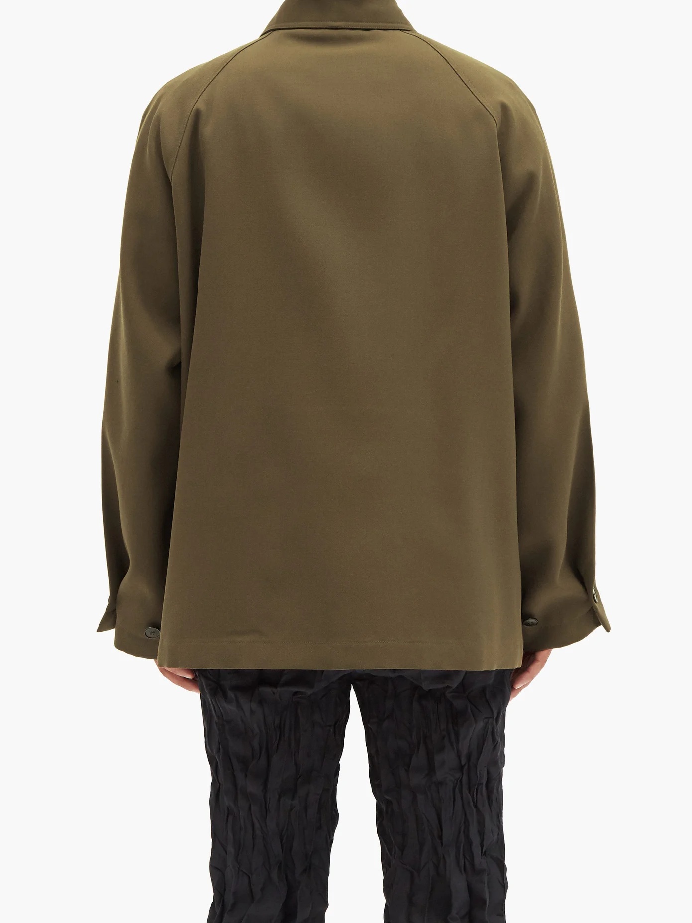 Oversized panelled wool-felt overshirt - 5