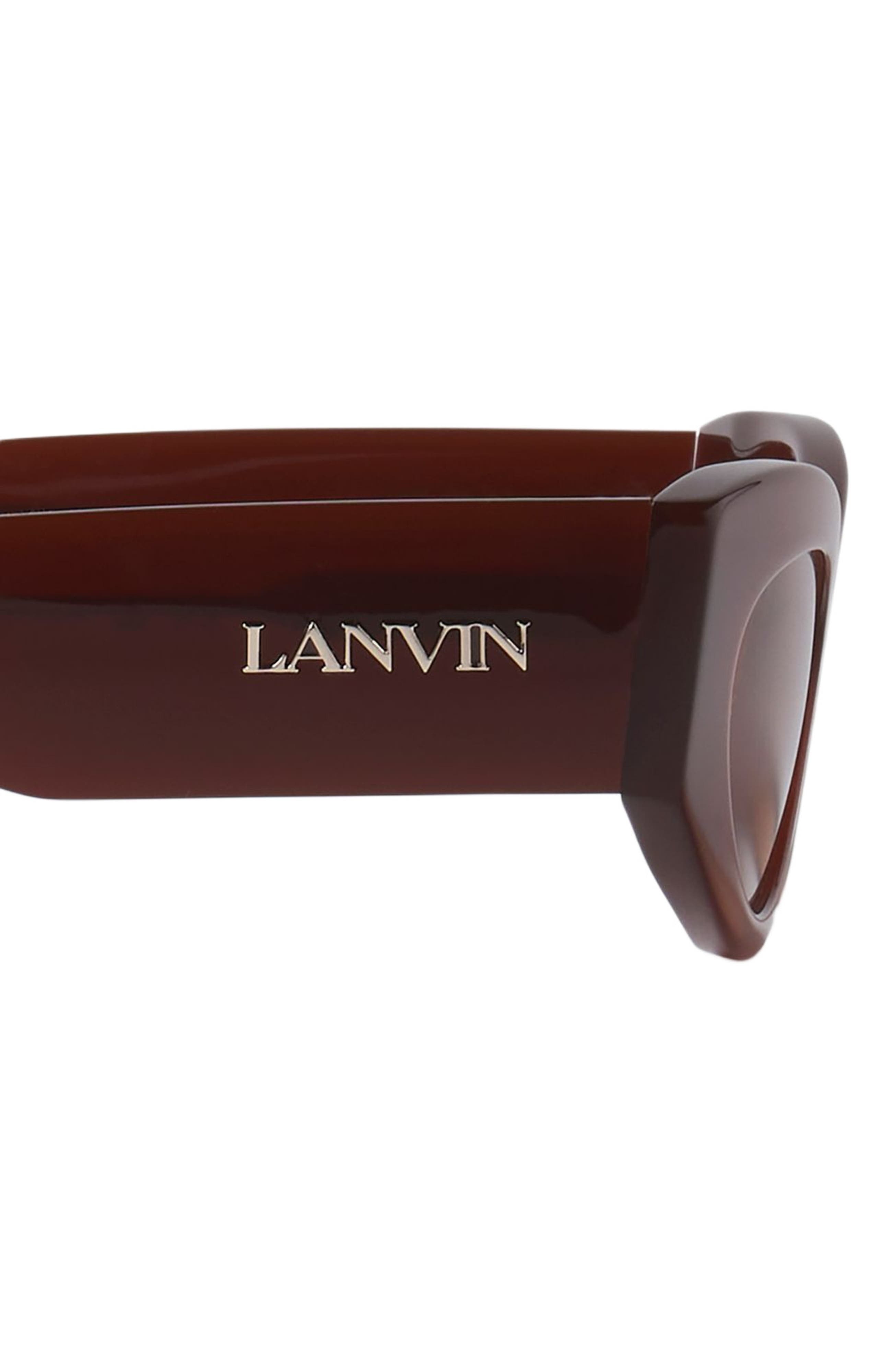 Lanvin Logo Sunglasses in Brown-Cherry at Nordstrom - 4