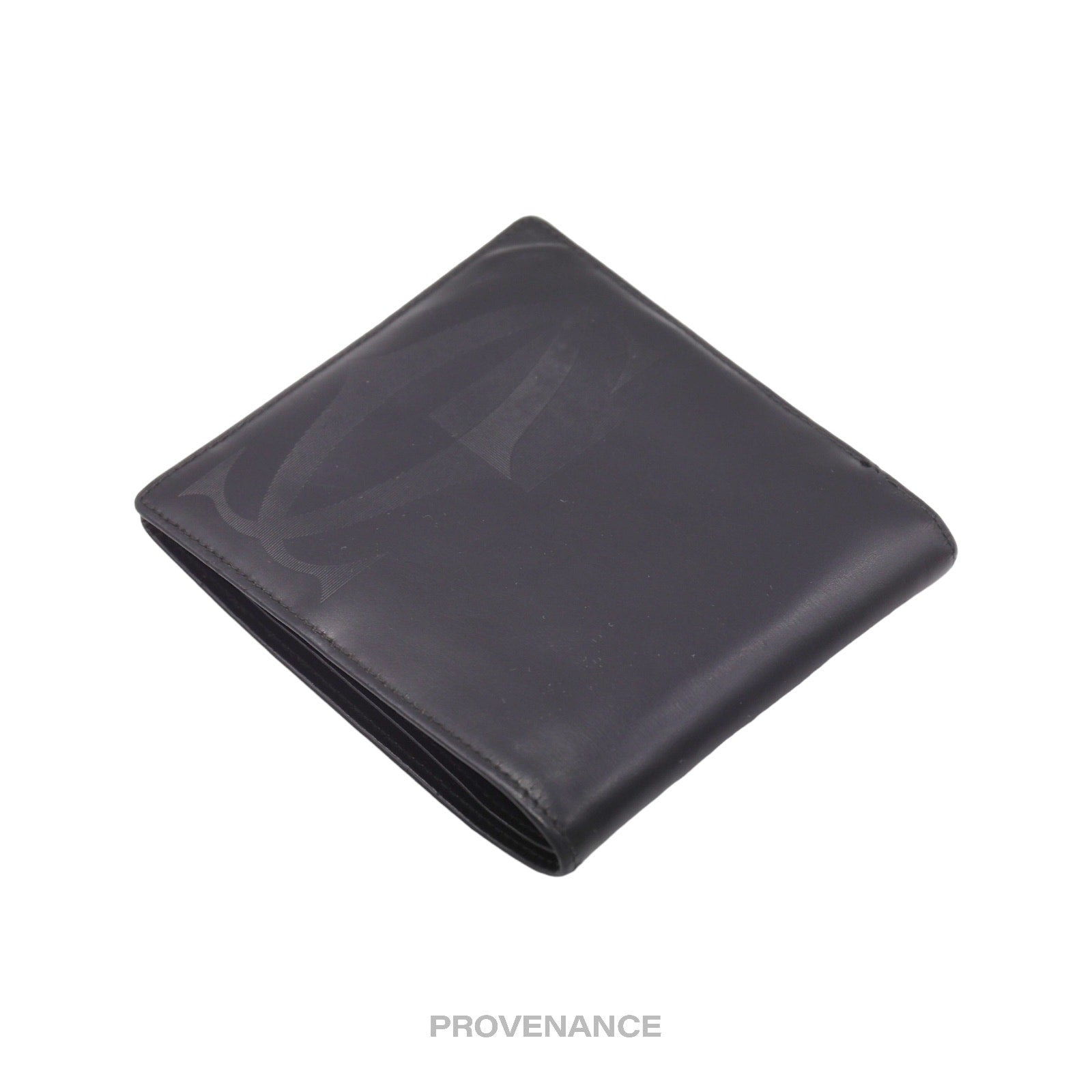 Cartier Logo Bifold Wallet - Black Leather - 4