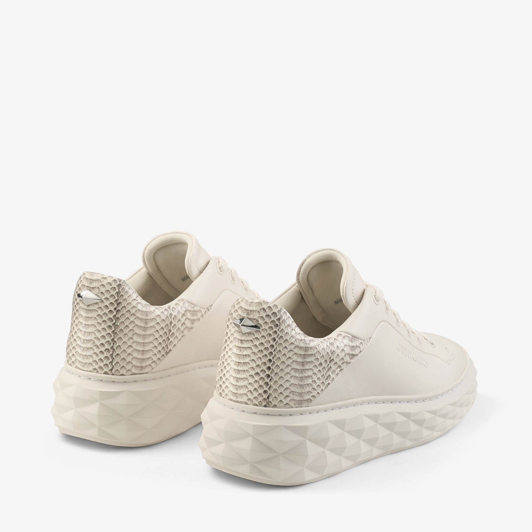 Diamond Maxi F II
Latte & Roccia Snake Print Nappa Leather Trainers - 6
