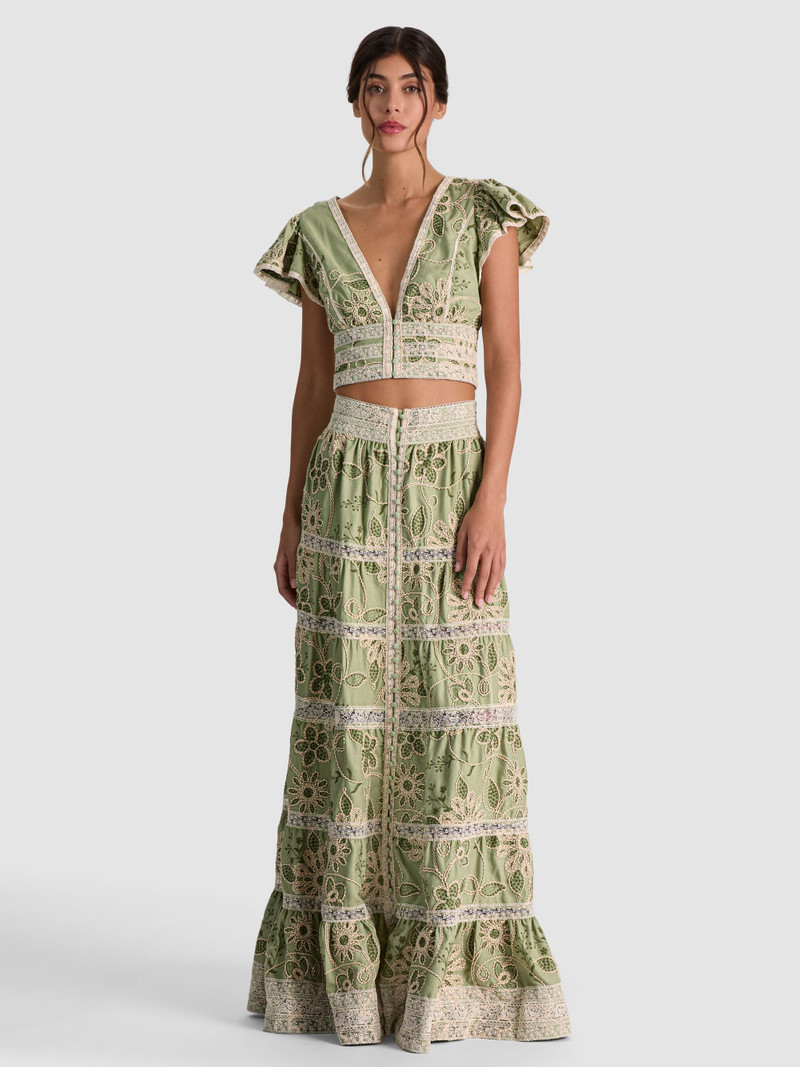 KEELEY EMBROIDERED CROPPED TOP 3