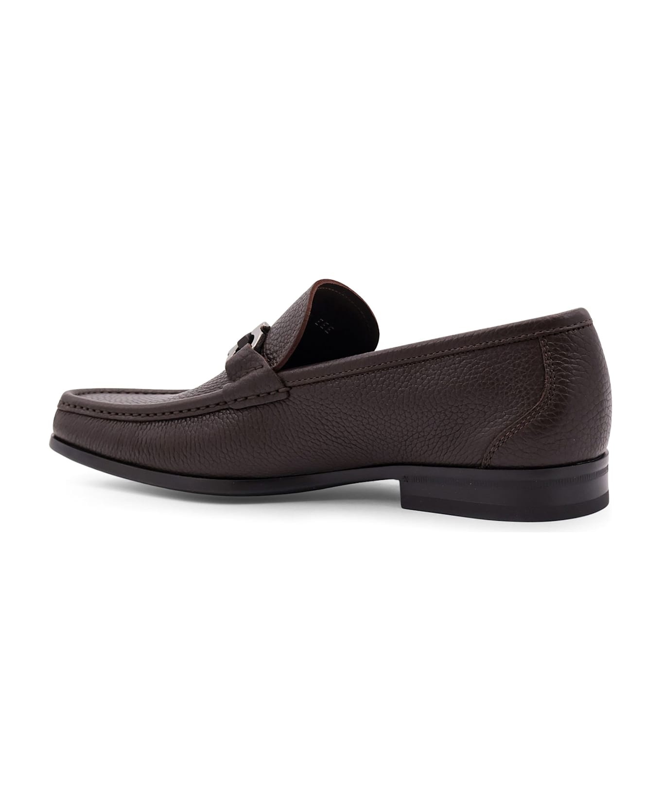 Grandioso Leather Loafer With Gancini Detail - 3