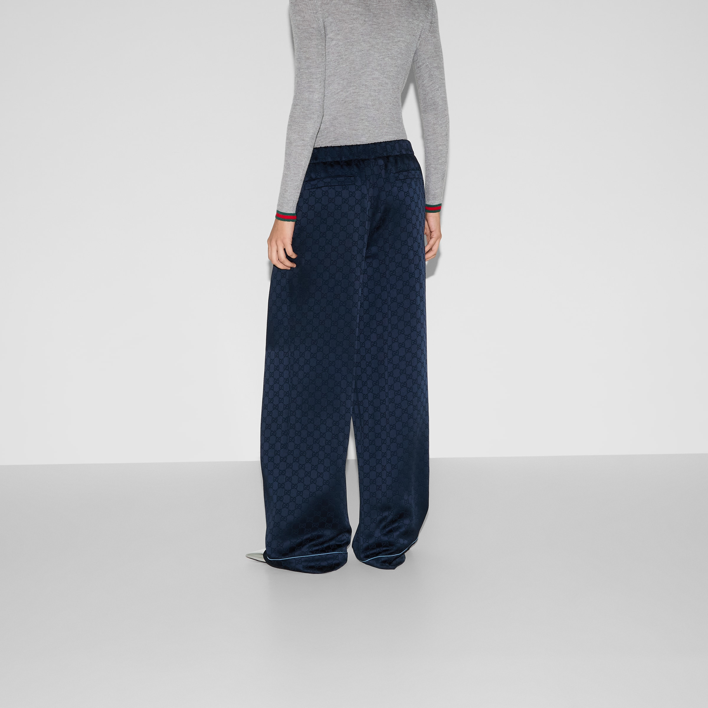 GG satin pants - 4