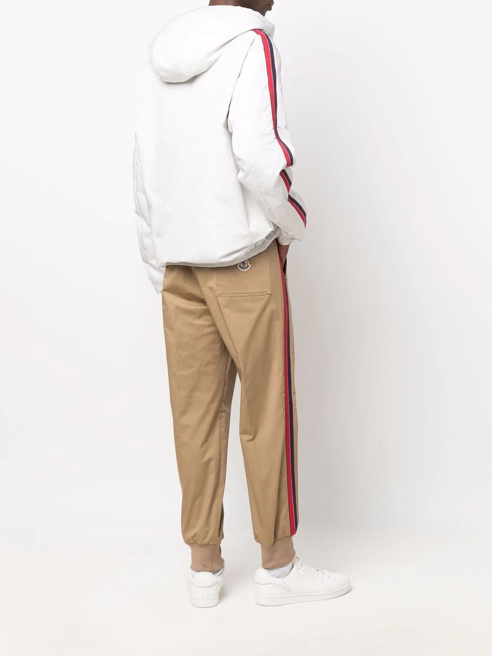 logo-patch tapered trousers - 2