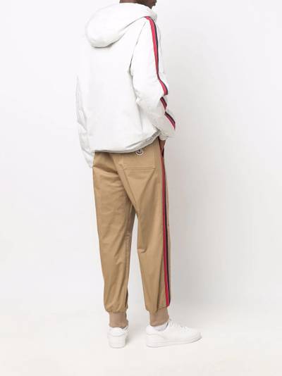 Moncler logo-patch tapered trousers outlook