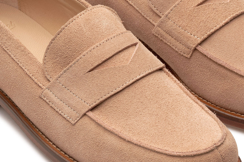 Rivoli Velours Nude - Leather Sole 6