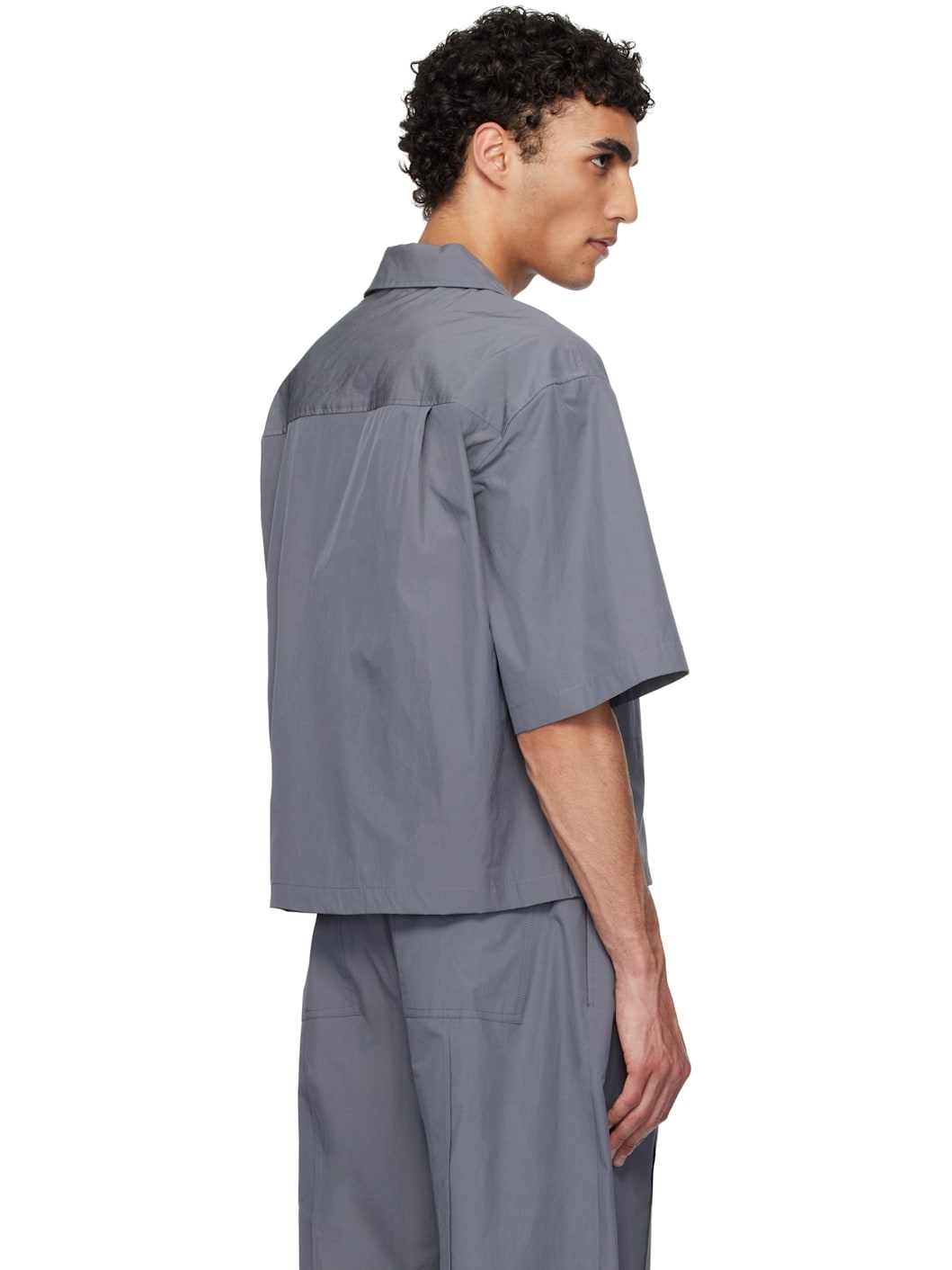 Gray Pocket Half Shirt - 3