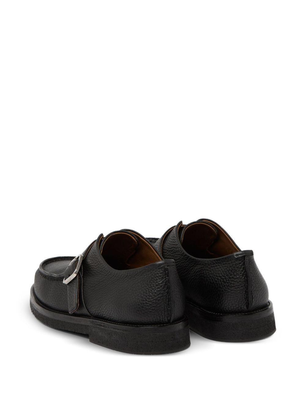 buckle-fastening leather monk shoes - 3