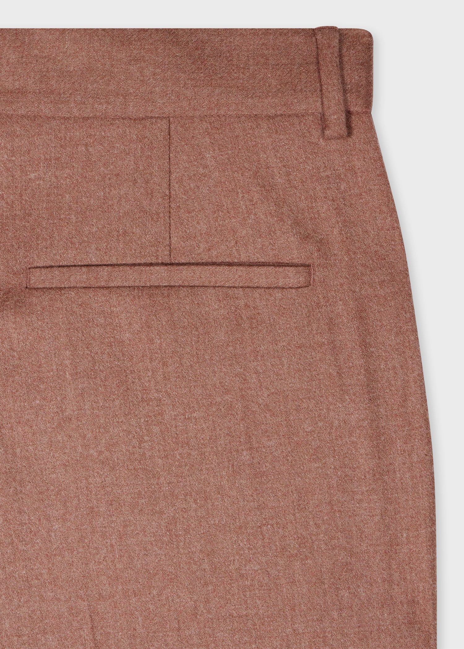 Women's Dusty Rose Wool-Cashmere Flannel Pleated Trousers - 2