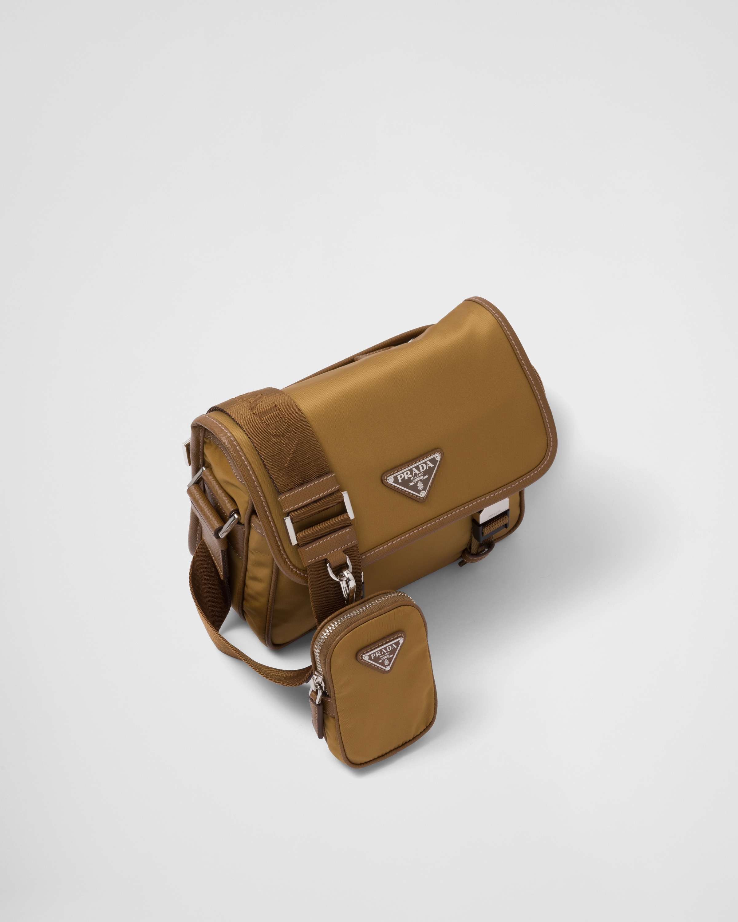 Re-Nylon and Saffiano leather shoulder bag - 3