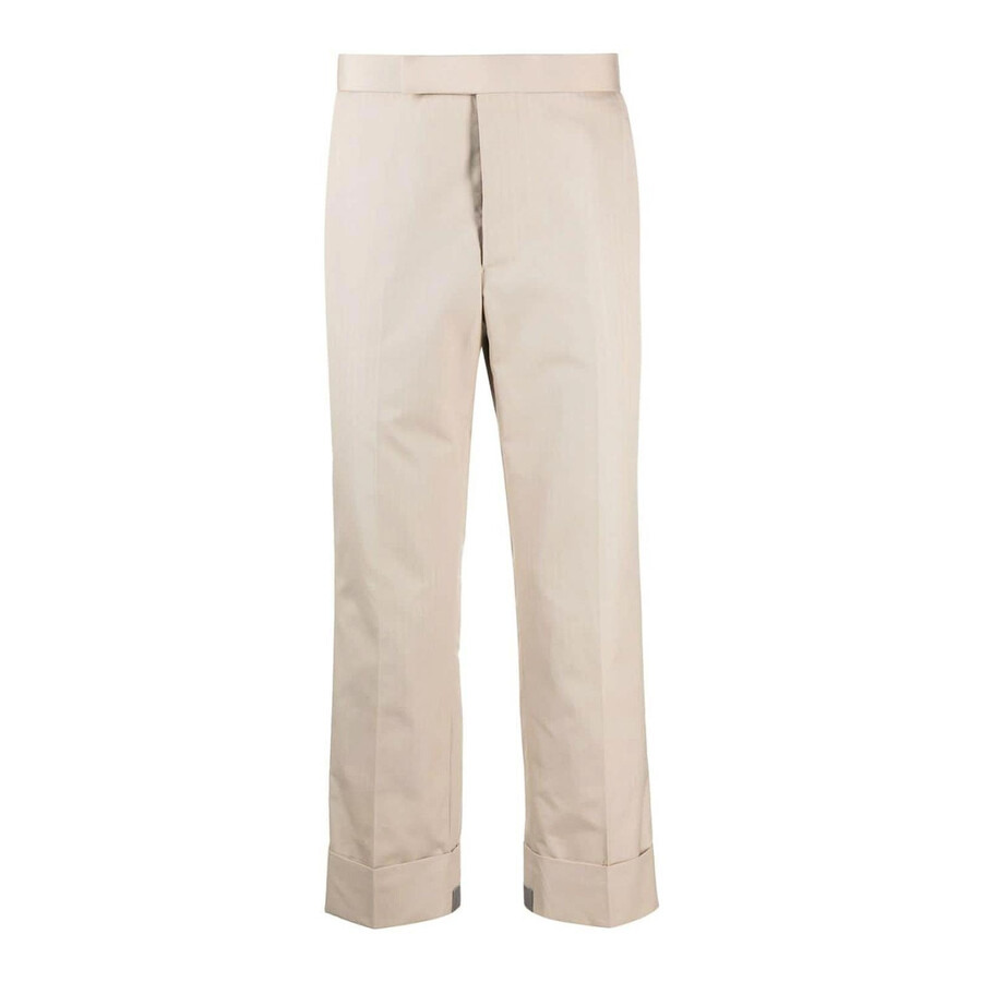 Thom Browne Men's Beige Typewriter Cloth Classic Backstrap Trouser - 5