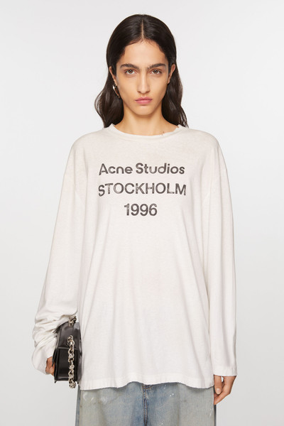 Acne Studios Logo t-shirt - Relaxed fit - Dusty white outlook