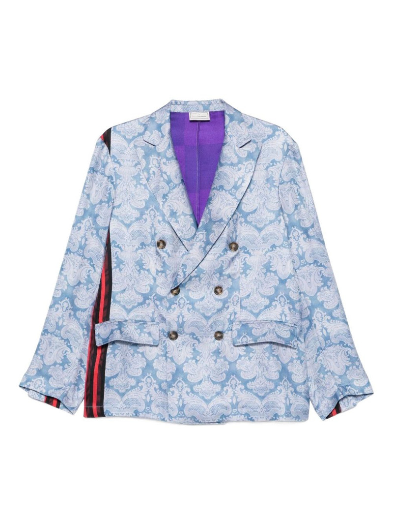 stripe-detail paisley-print jacket 1