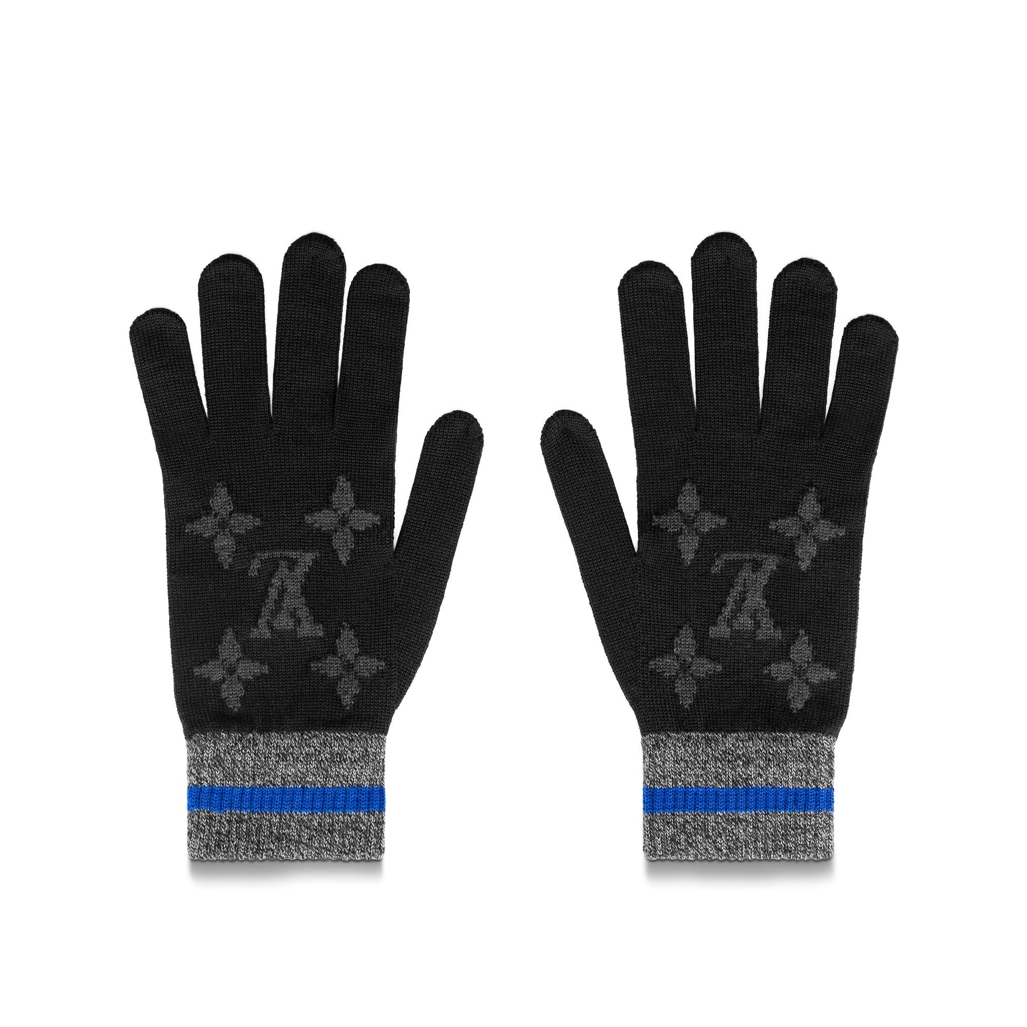 Monogram Color Block Knit Gloves - 1