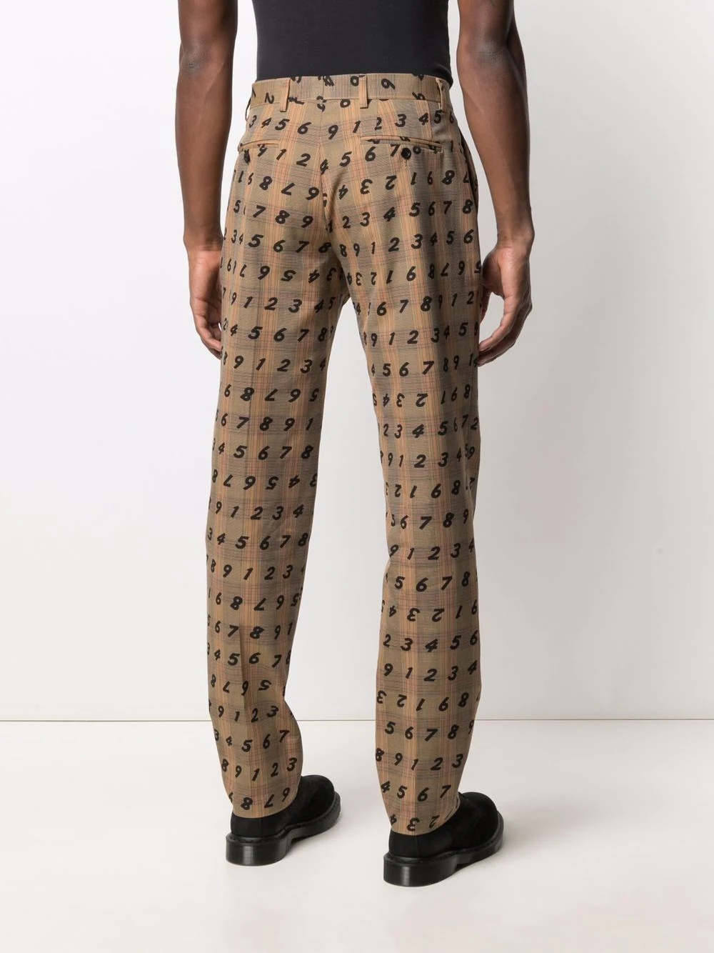 Prince of Wales numerical print trousers - 4