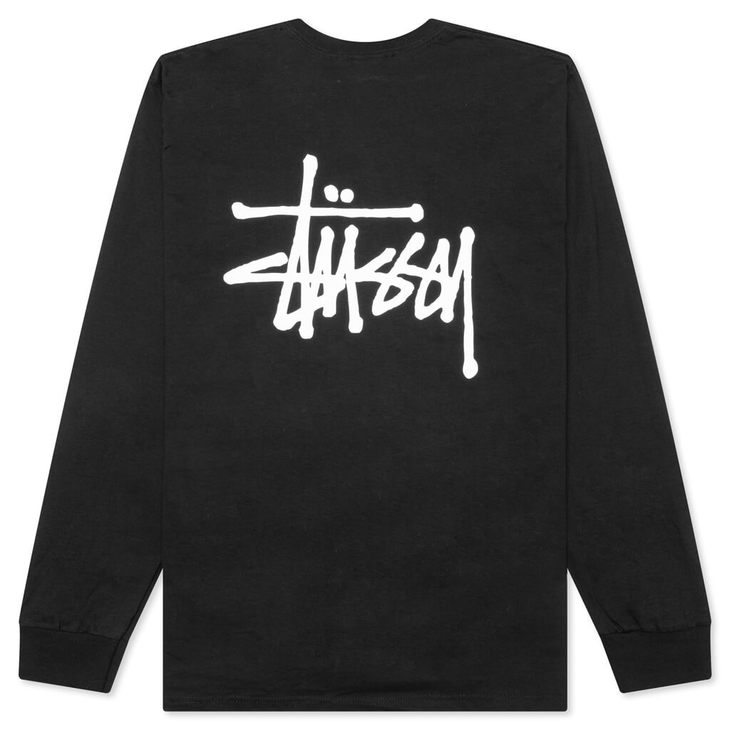 BASIC STUSSY L/S TEE - BLACK - 2