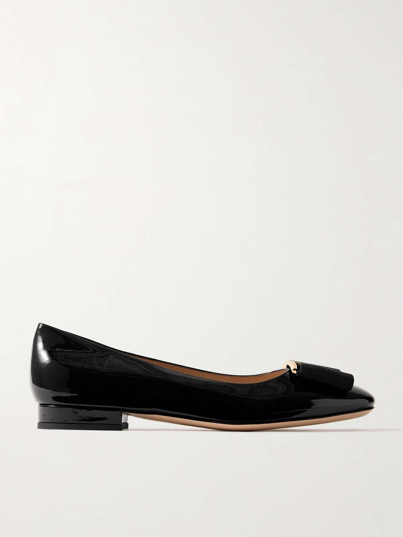 Audrey bow-embellished patent-leather ballet flats - 1