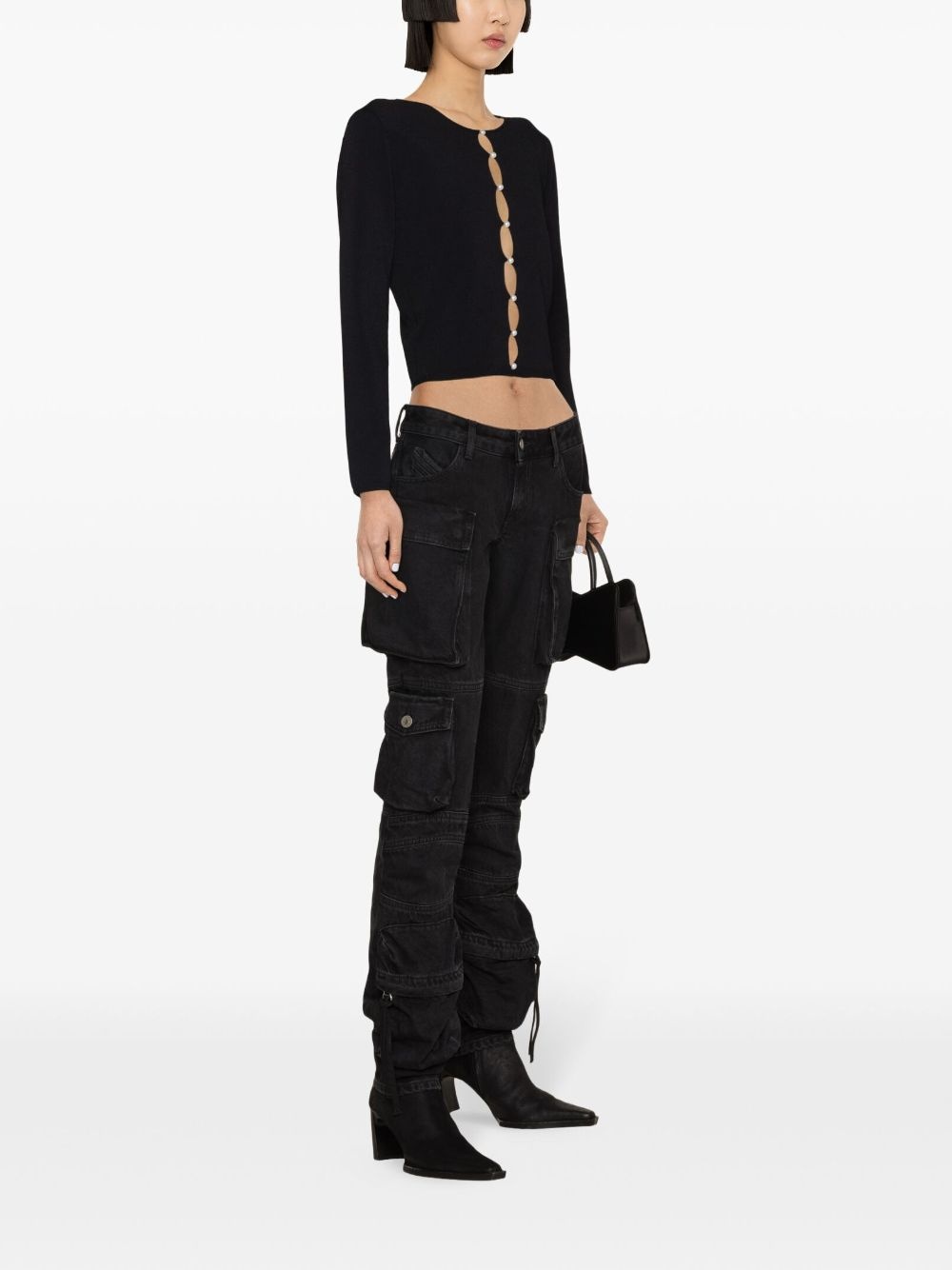 pearl-embellished knit top - 3
