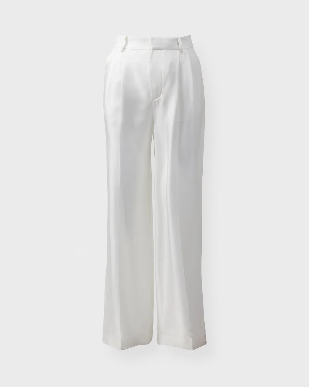 Trousers Wide Leg Tailored Silk Cream - 1