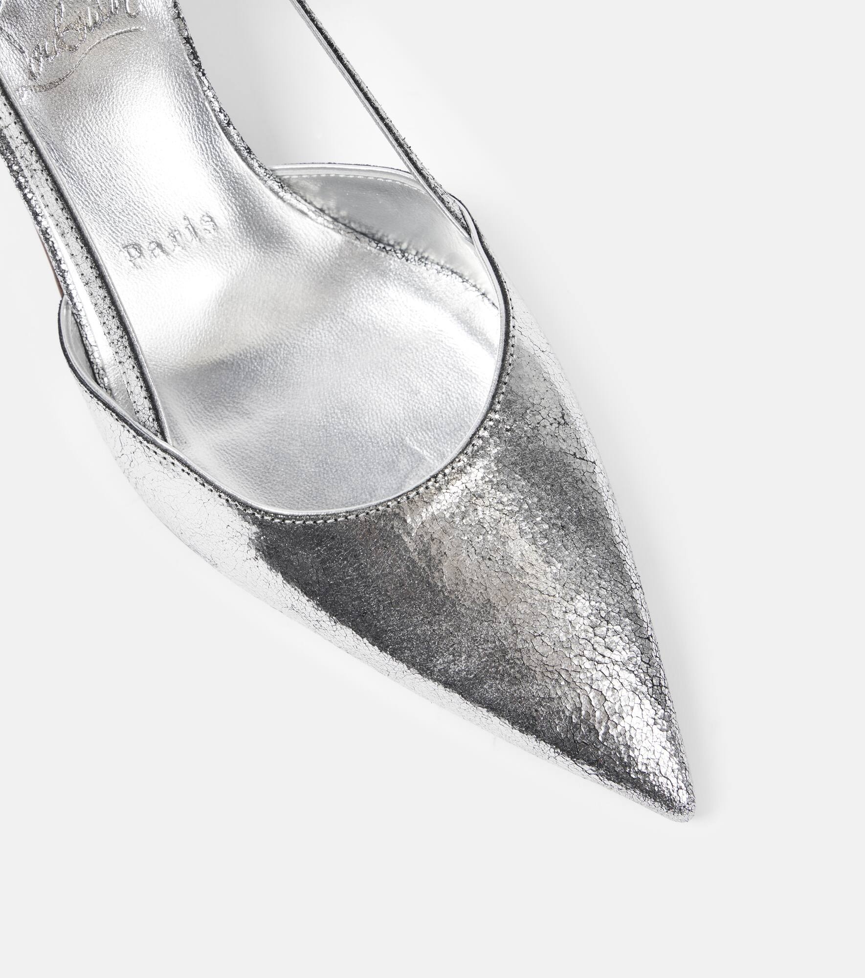 Condoroline 55 metallic leather slingback pumps - 5
