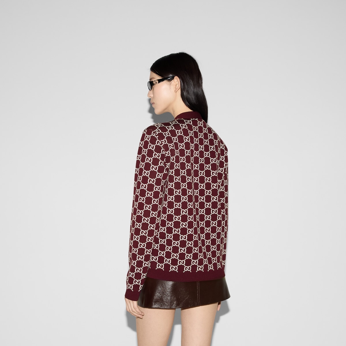 Reversible GG wool jacquard cardigan - 4