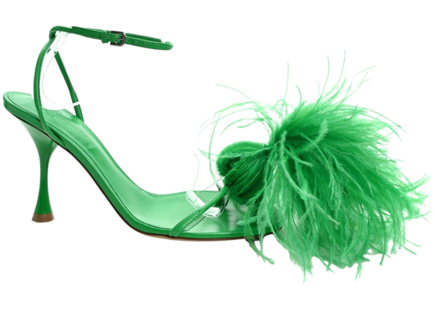 Bottega Veneta Wonderbird Nappa Feather Dot Sandals Green (Women's) - 1
