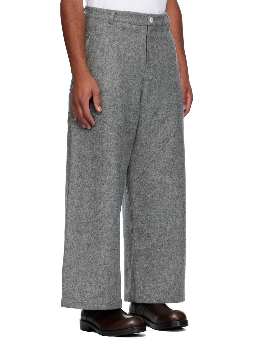 Gray Wool Carpenter Trousers - 2