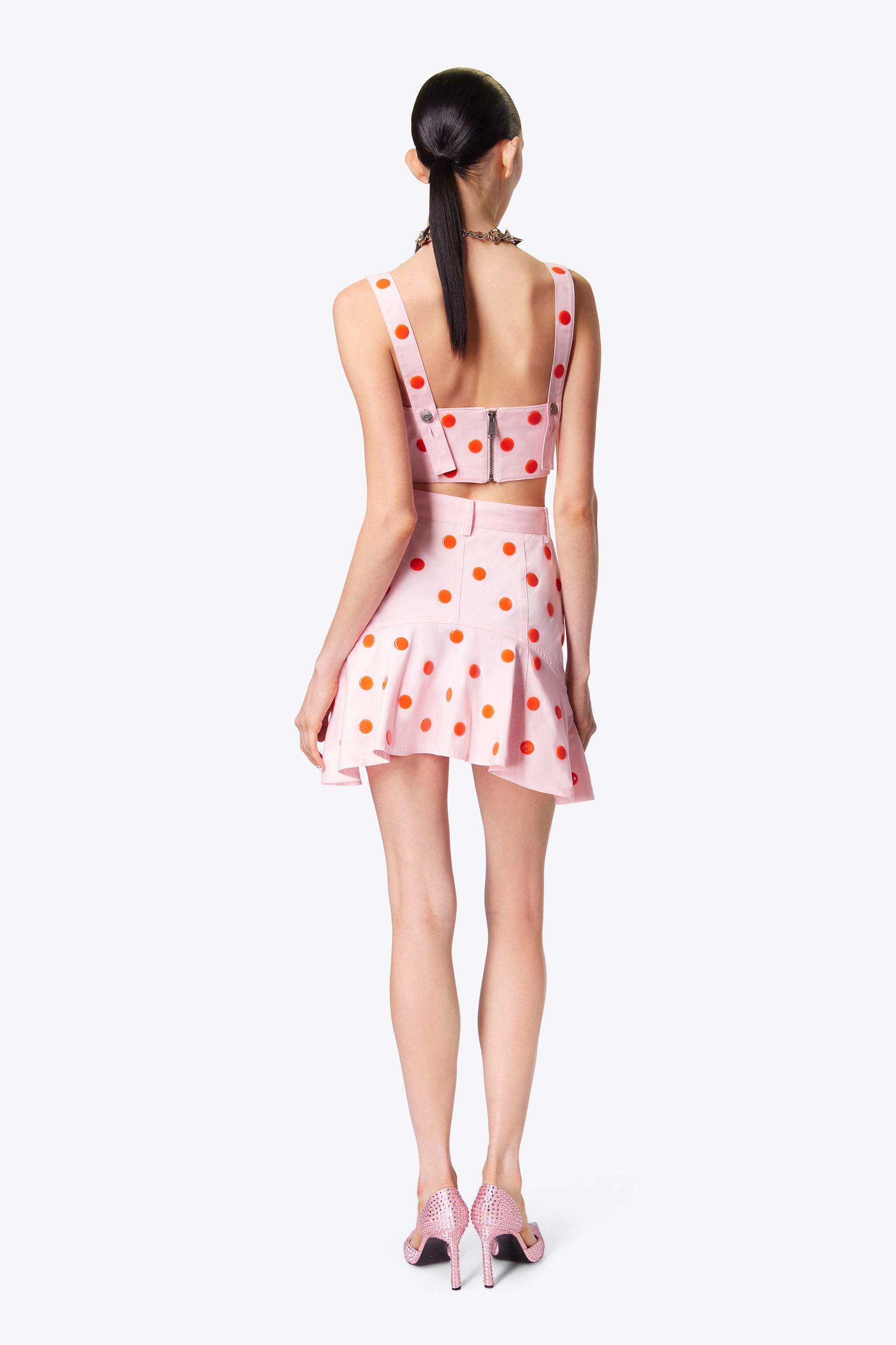 POLKA DOT RUFFLE MINI SKIRT - 5