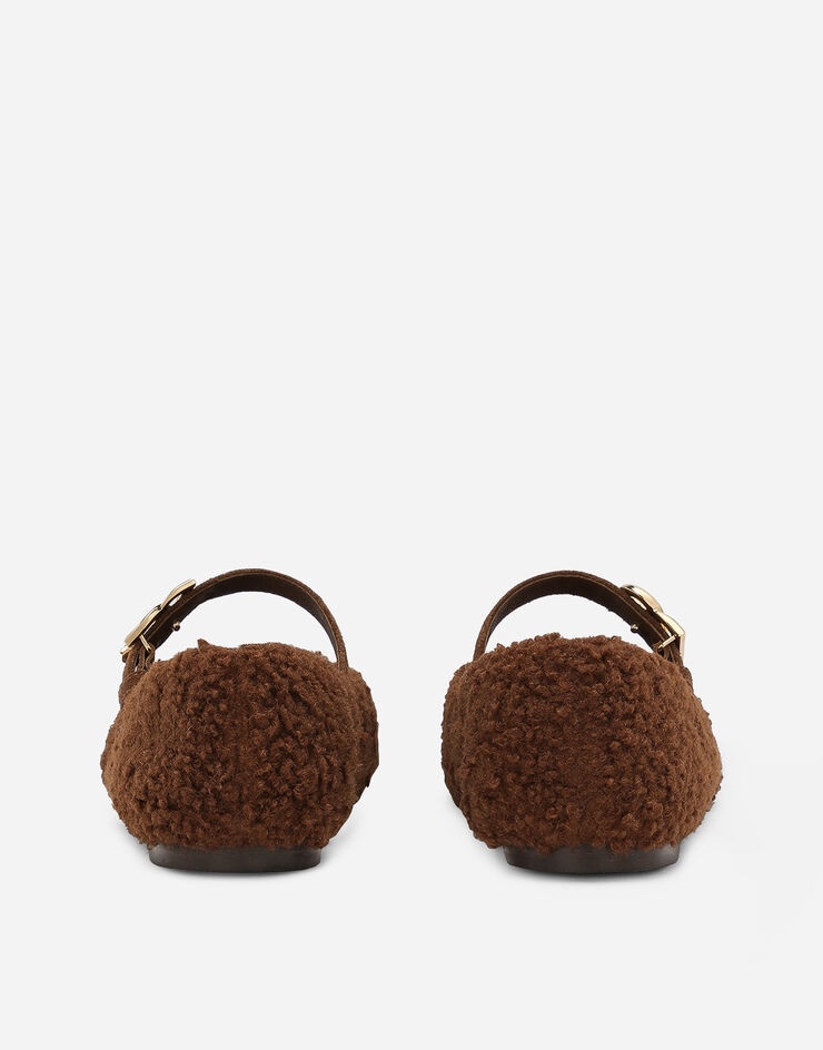 Faux fur ballet flats - 3