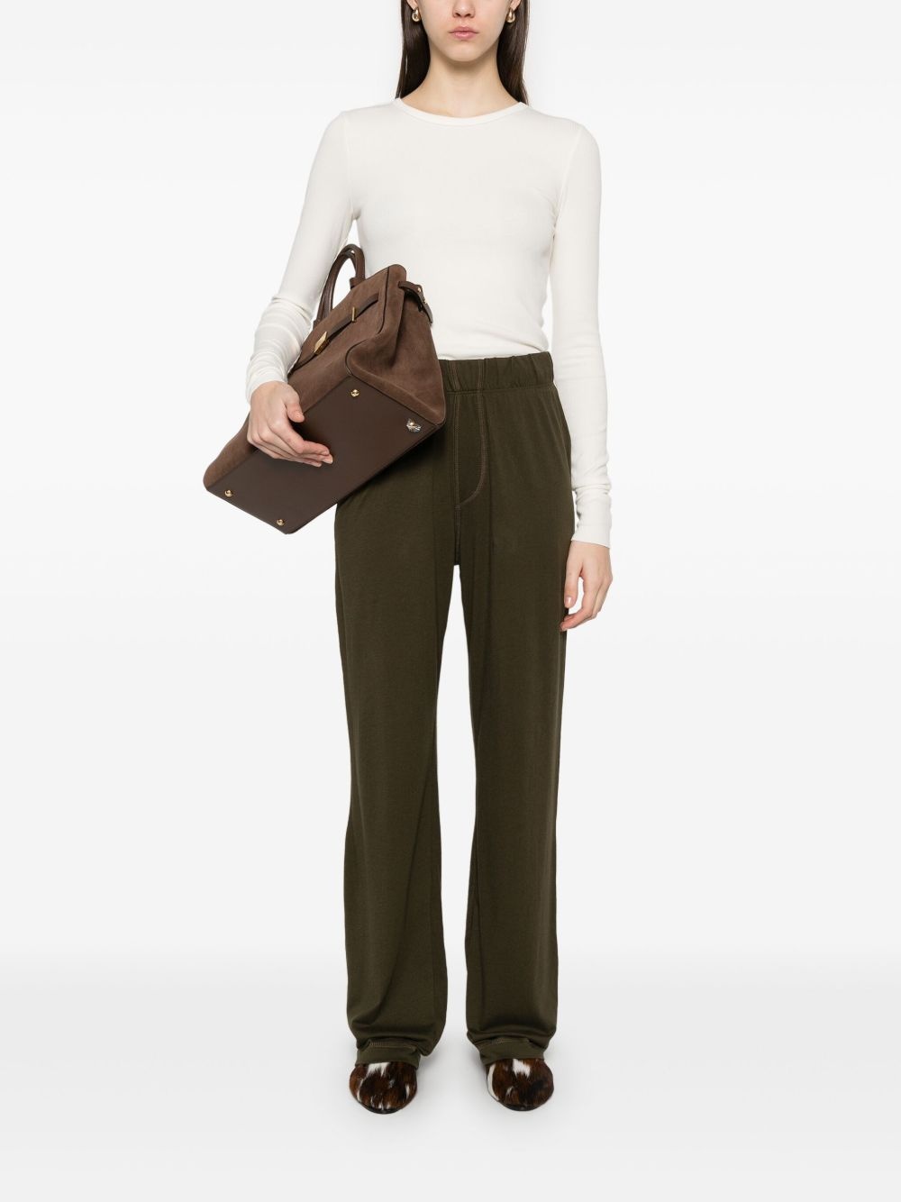 long-sleeve fitted top - 2