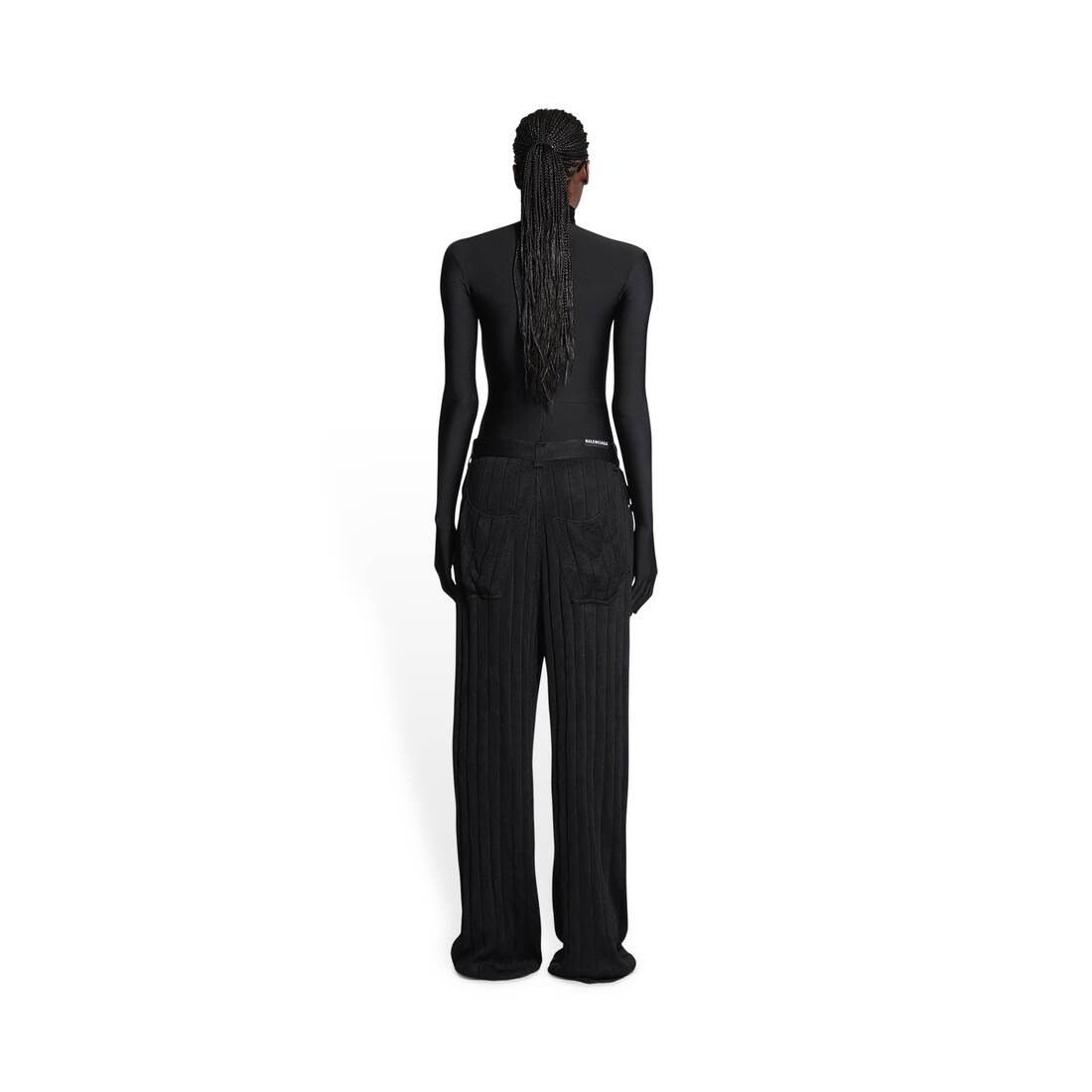 Women's Large Baggy Pants in Black - 4