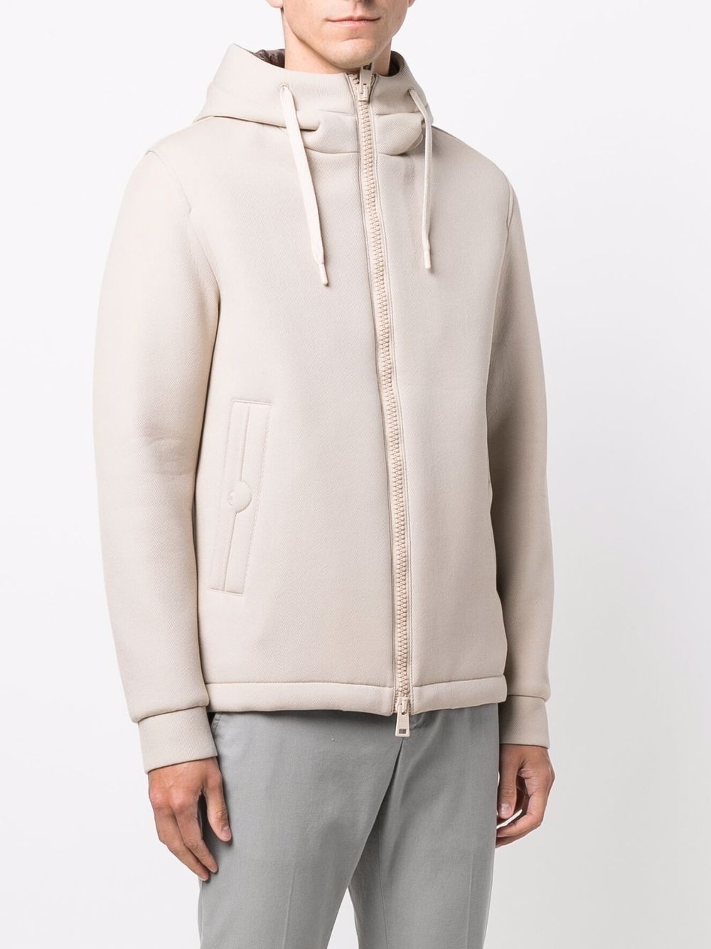 hooded zip-up jacket - 3