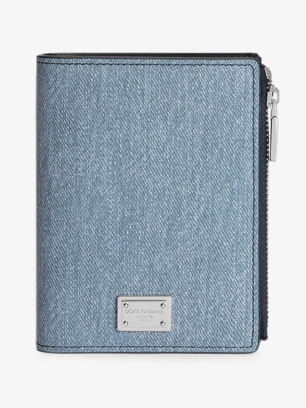wallet in denim nubuck - 1
