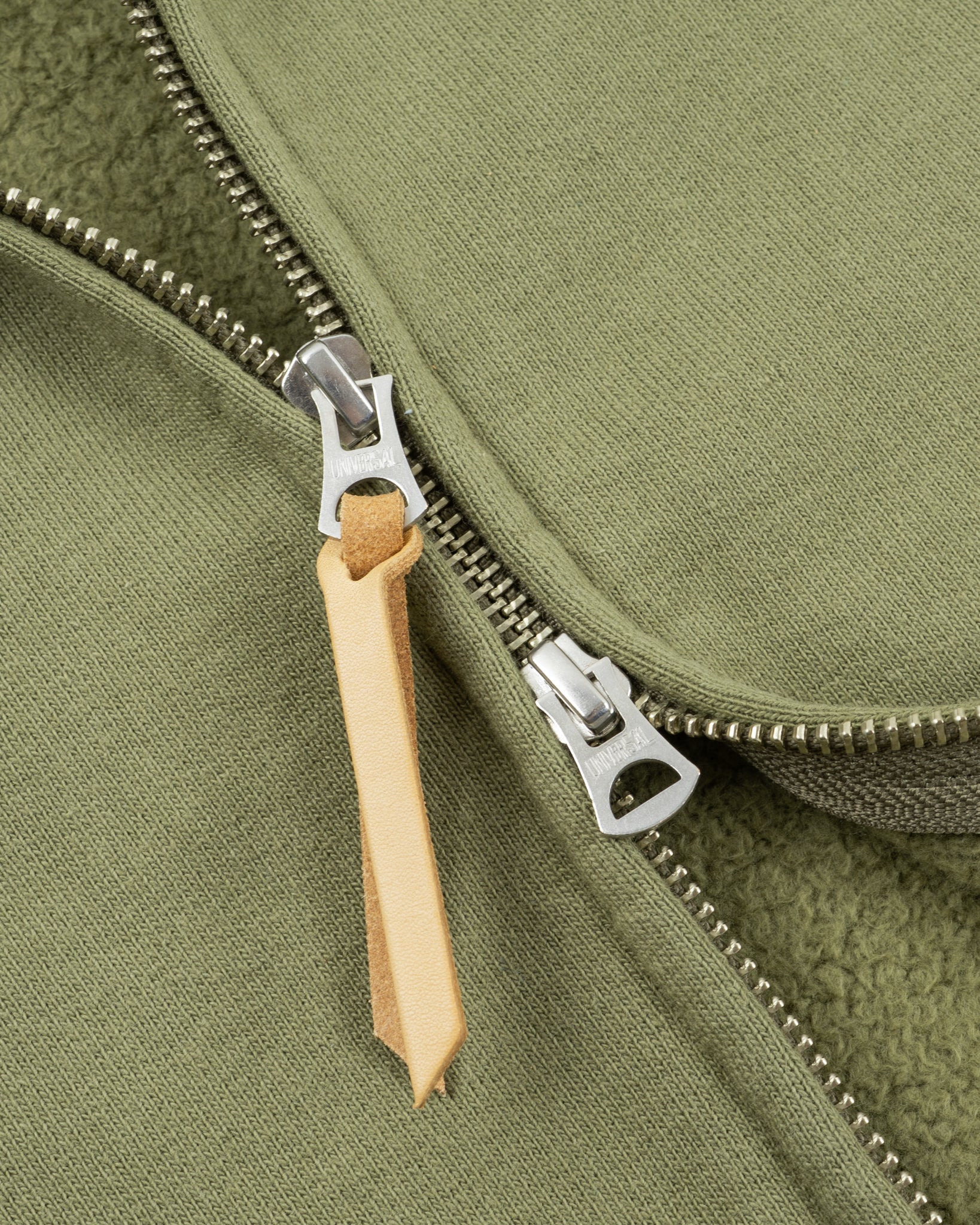IHSW-10-OLV 14oz Ultra Heavyweight Loopwheel Cotton Zippered Hoodie - Olive - 12