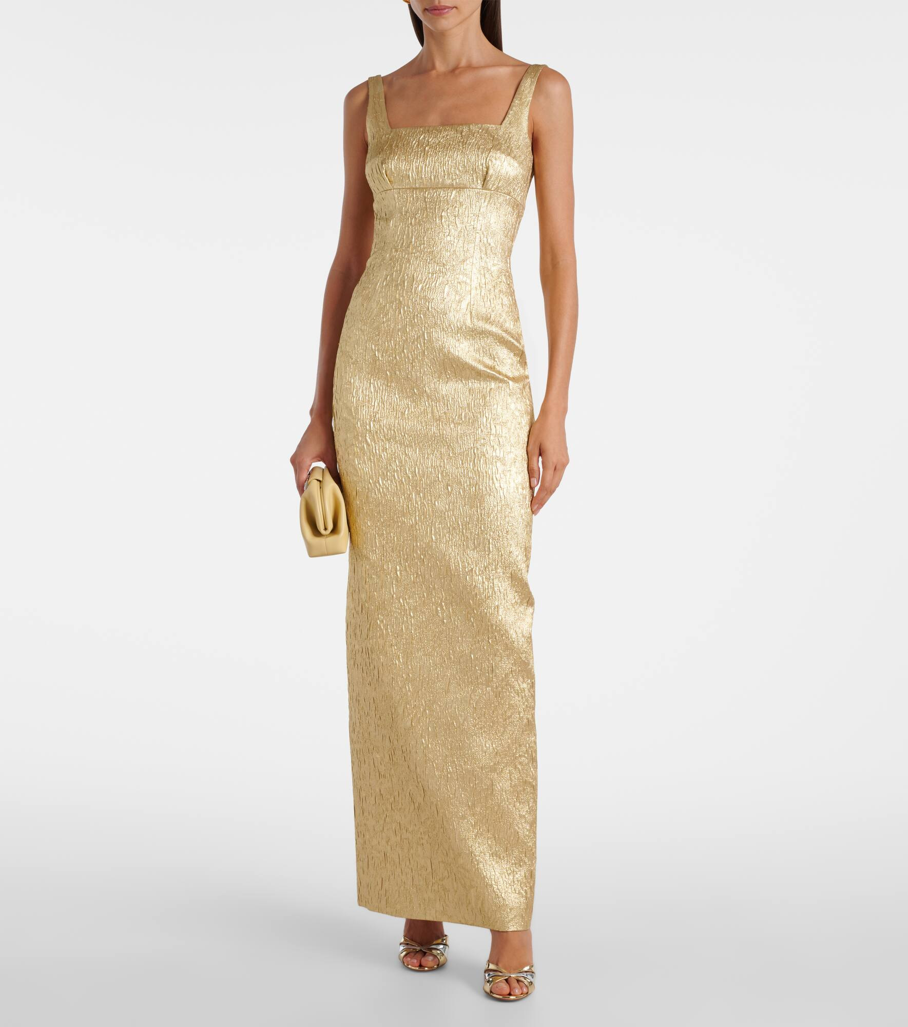 Micheline metallic cloque gown - 2