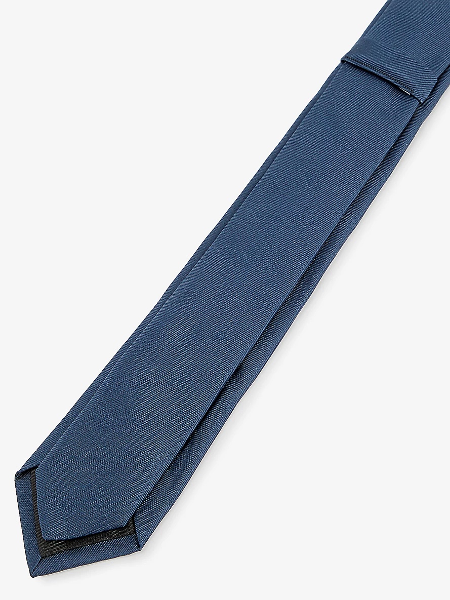 Textured-weave silk tie - 4