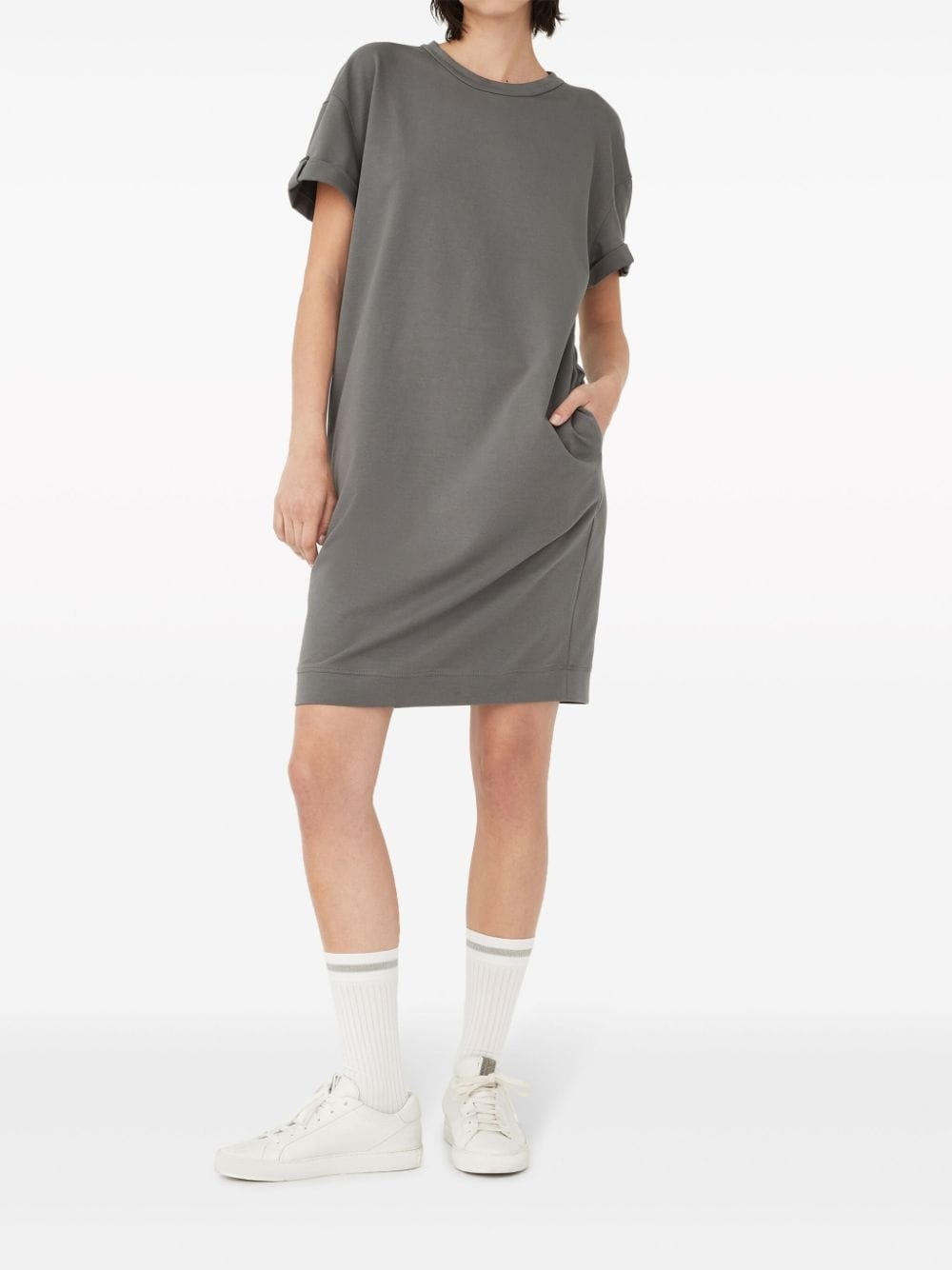 round-neck short-sleeve minidress - 3