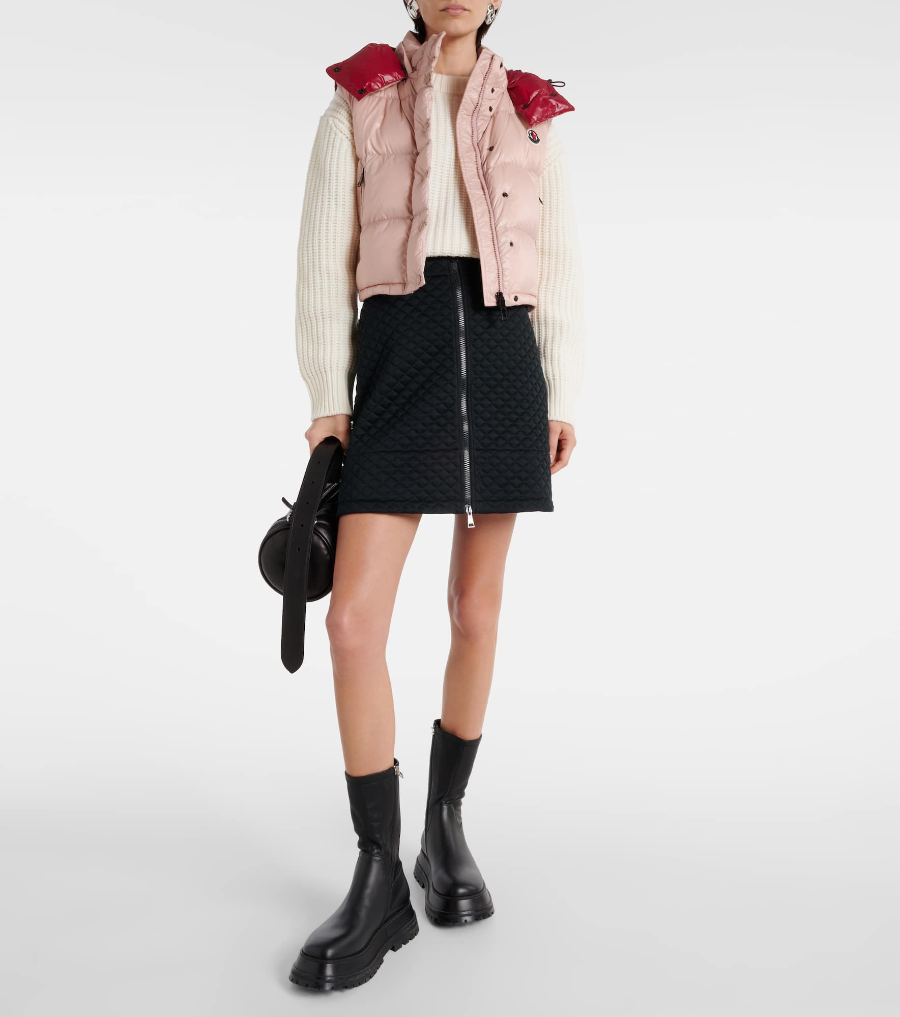 High-rise quilted miniskirt - 2