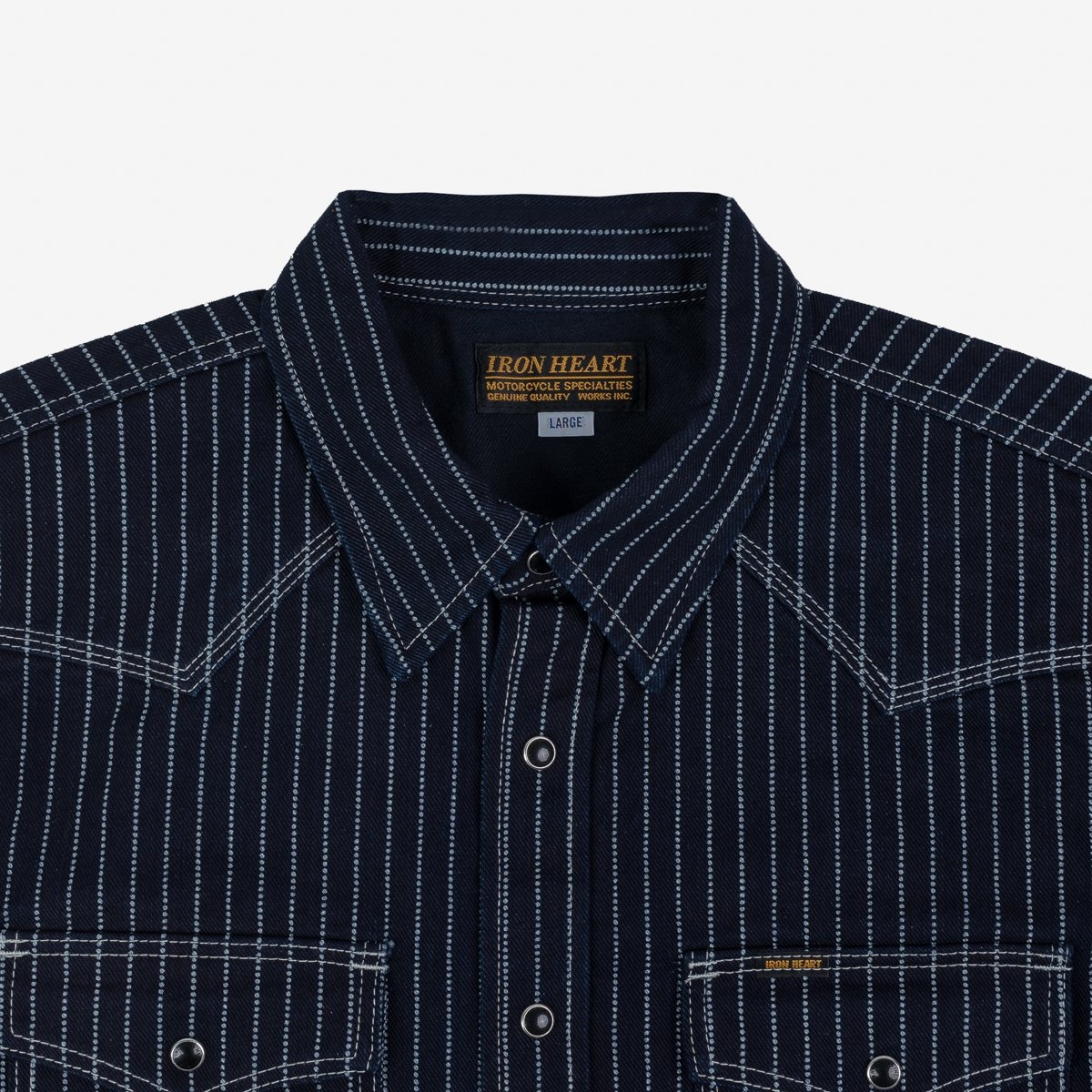 IHSH-62-IND 12oz Wabash Western Shirt - Indigo - 7