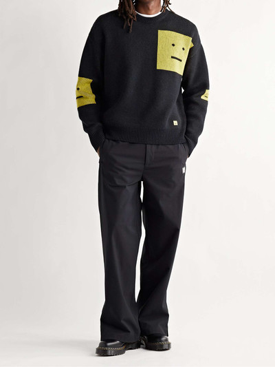 Acne Studios Logo-Appliquéd Wool-Jacquard Sweater outlook