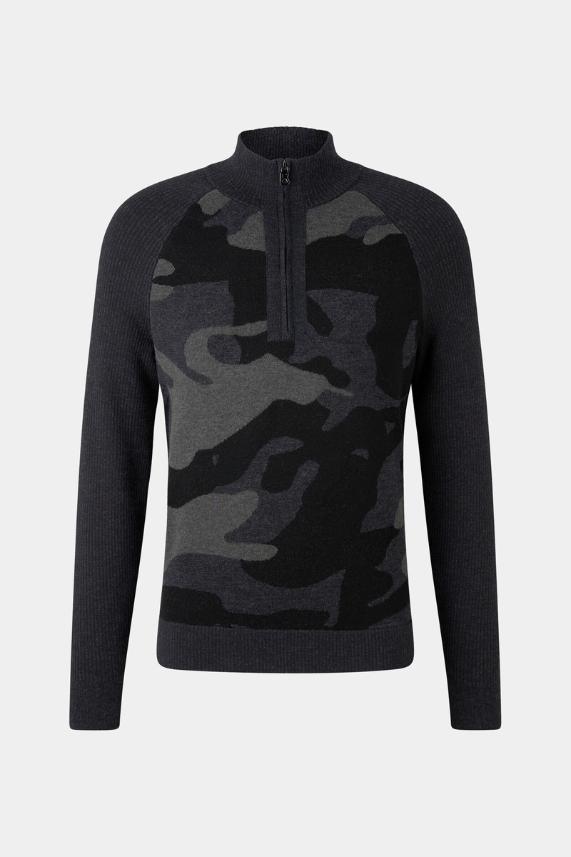 Knitted Troyer Reso in Anthracite/black 1