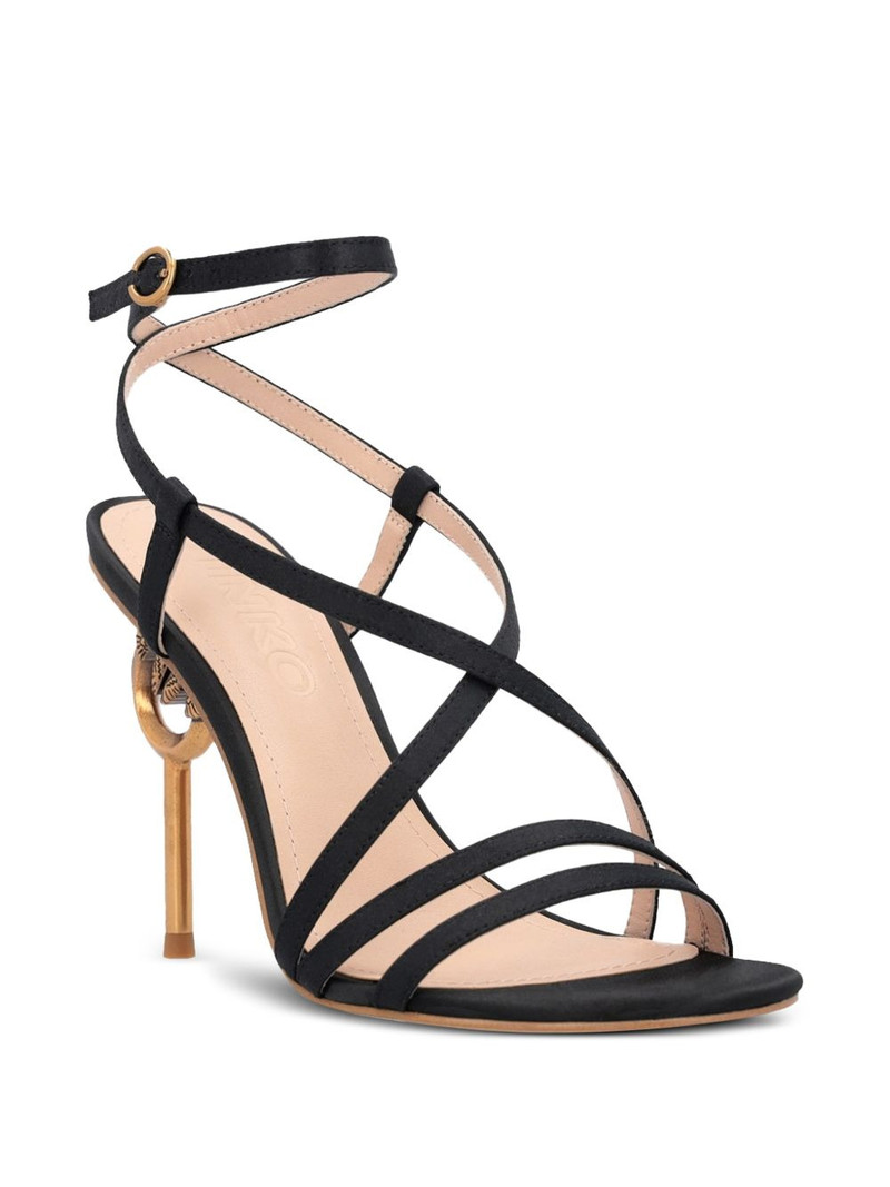 PINKO strappy sculptural heeled sandals outlook