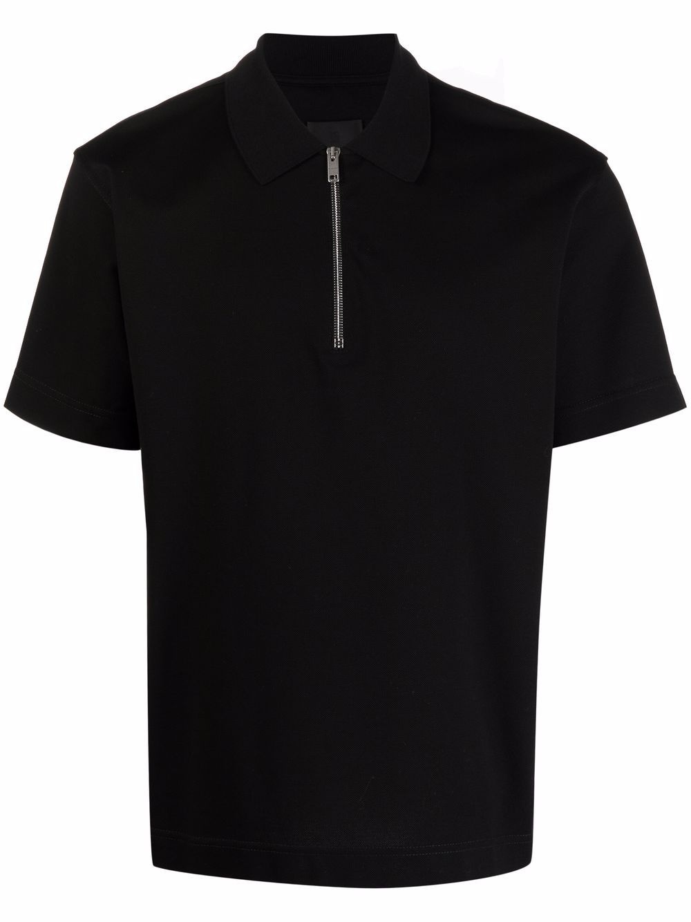 zip-detail polo shirt - 1