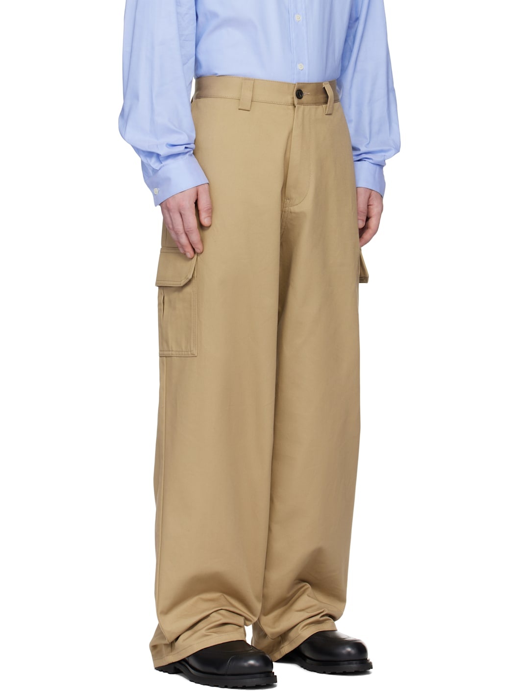 Tan Chino Cargo Pants - 2