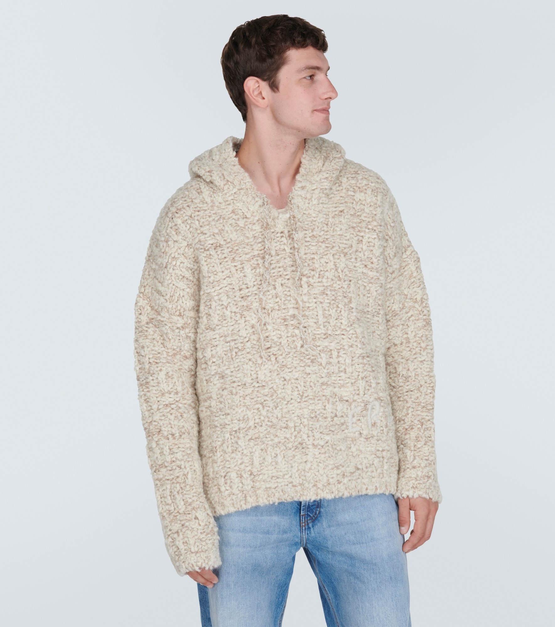 Oversized wool-blend hoodie - 3