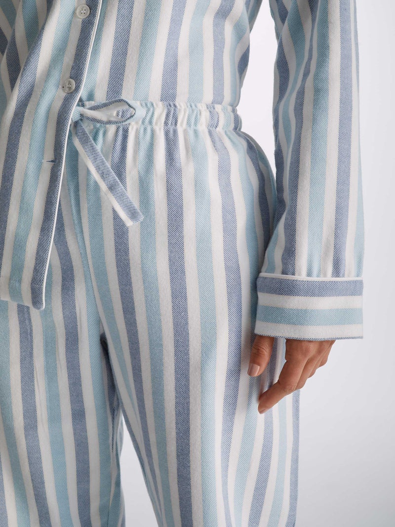 Women's Pyjamas Kelburn 35 Brushed Cotton Blue - 5