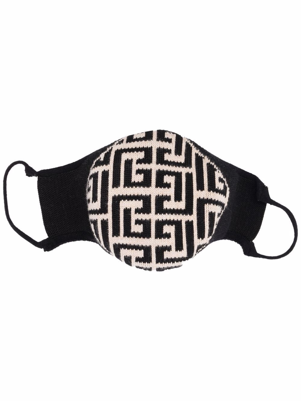 monogram-jacquard face mask - 1