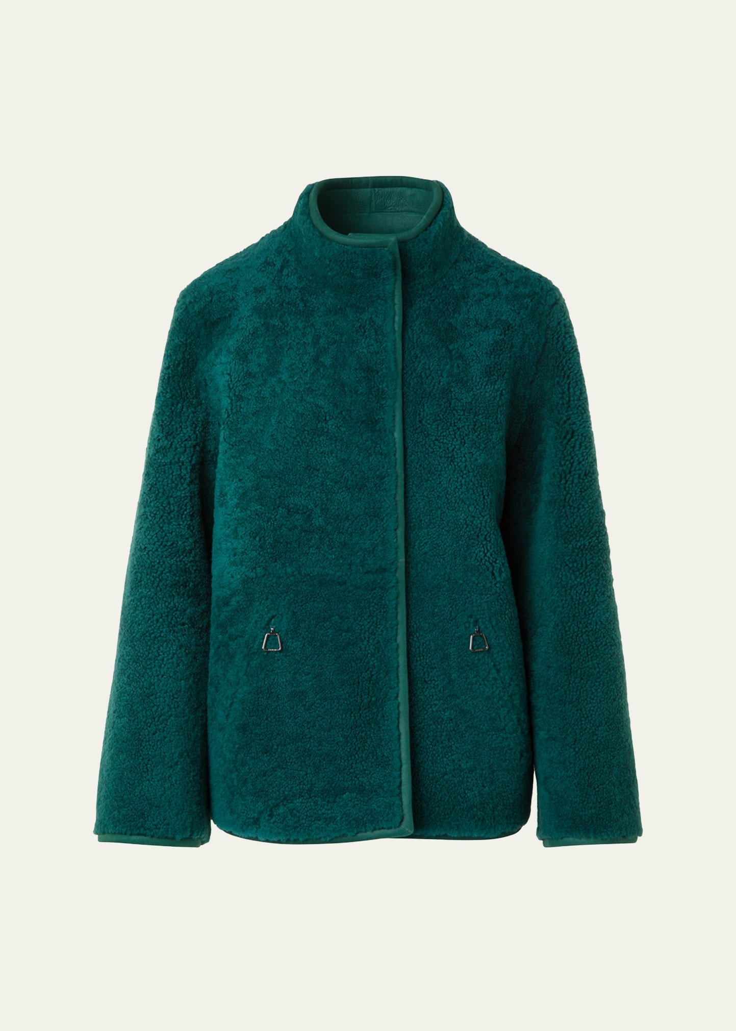 Dru Reversible Shearling and Leather Jacket - 1