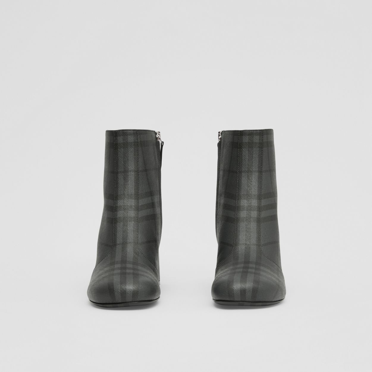 Vintage Check Block-heel Ankle Boots - 4